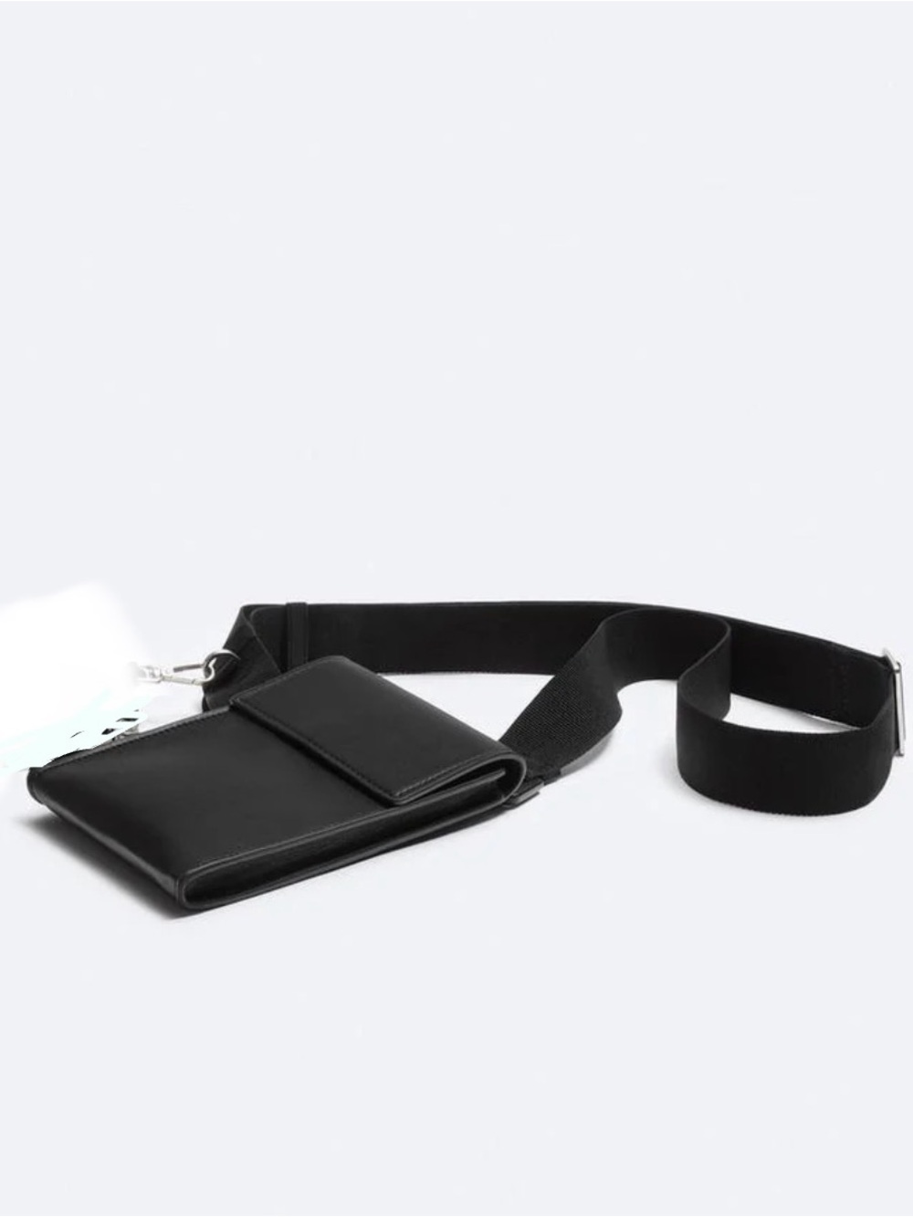 Zara Black Leather Crossbody Phone Pouch - Men - Picture 2 of 9